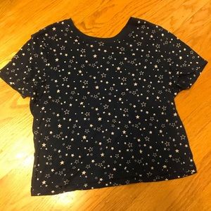 Navy Star Top